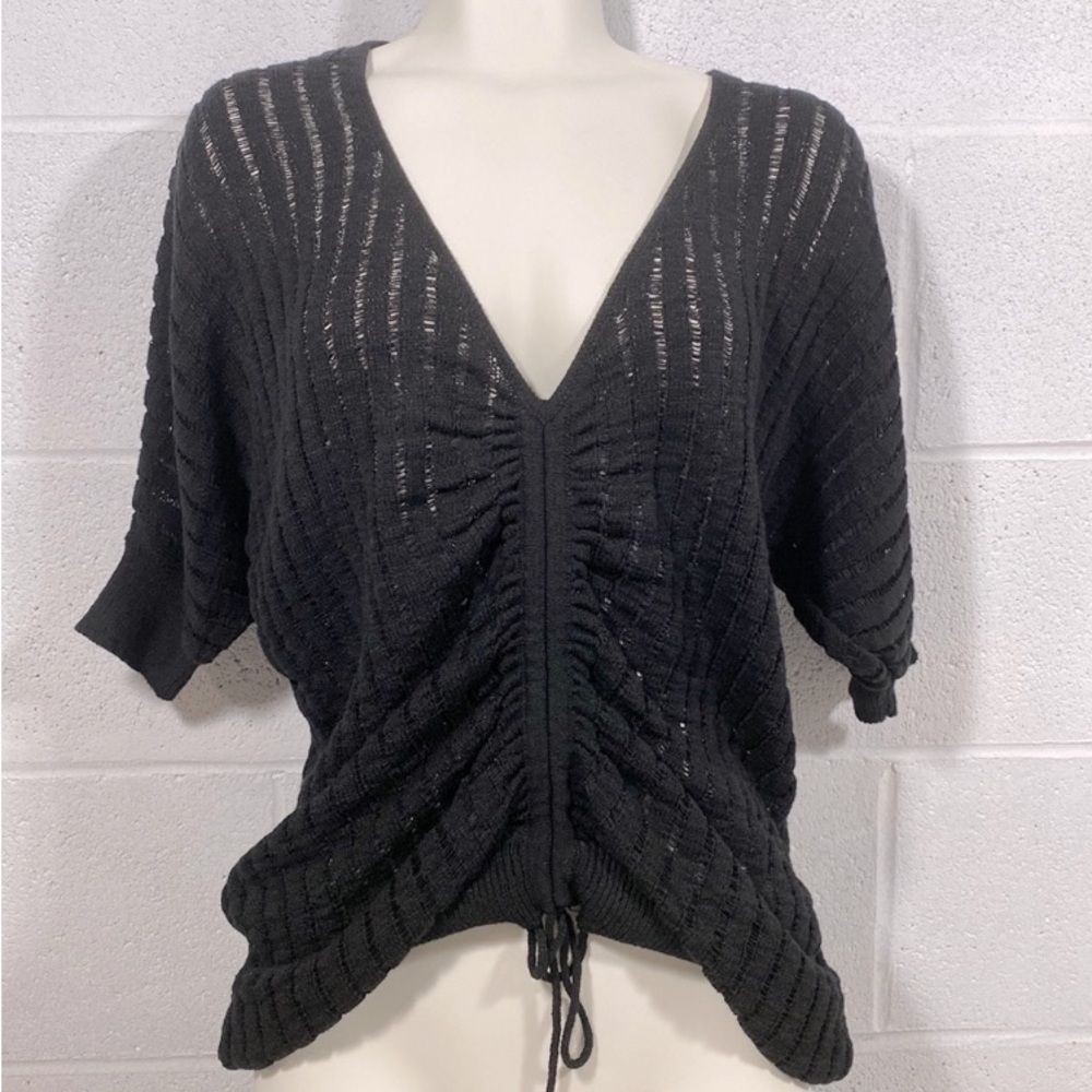 Rampage knitted V neck sweater with gathered front​​​